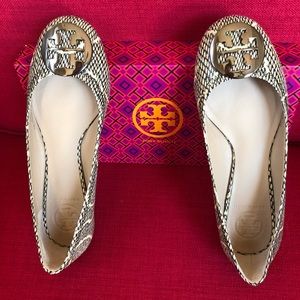 Tory Burch Reva Ballet Cobra Print Flats